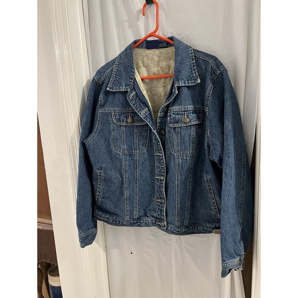 Group A&E Denim Button Up Vintage Trucker Jacket Sz 2x - Picture 1 of 6